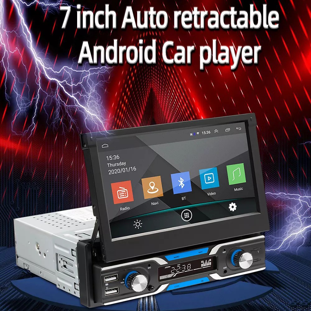 Head Unit Single Din 7 inch Android 9.1 GPS Wifi BT USB FM