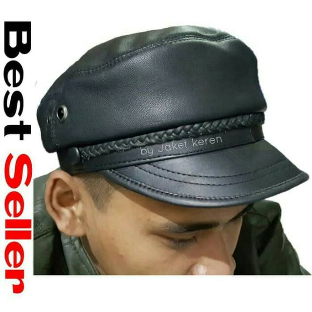 Topi pria kulit asli garut model nahkoda ternyaman 2020