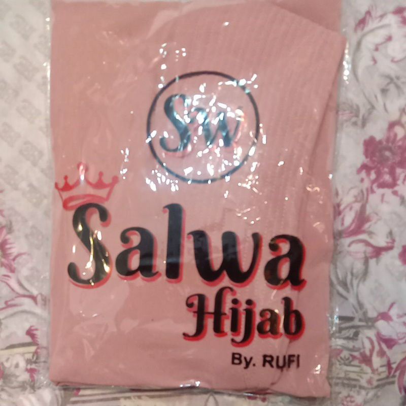 TERBARU!! KHIMAR 2LAYER BERSWAROSKY CHANEL-PEACH