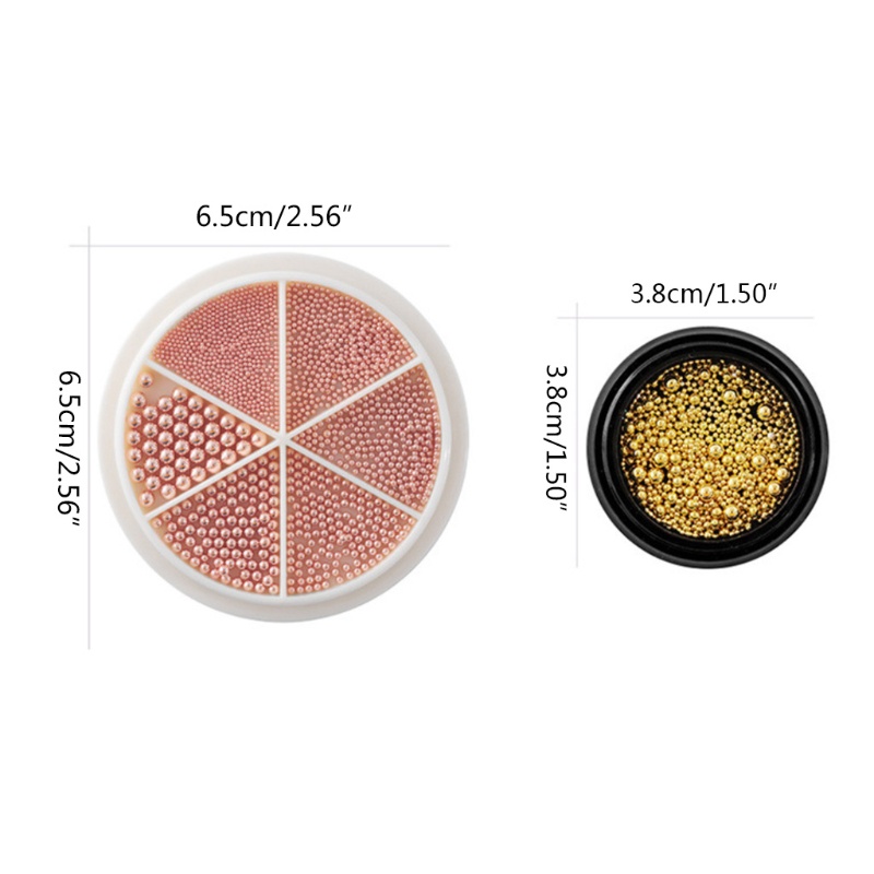 Siy Manikmanik Caviar Bulat Mikro 3d Bahan Alloy Untuk Dekorasi Nail Art