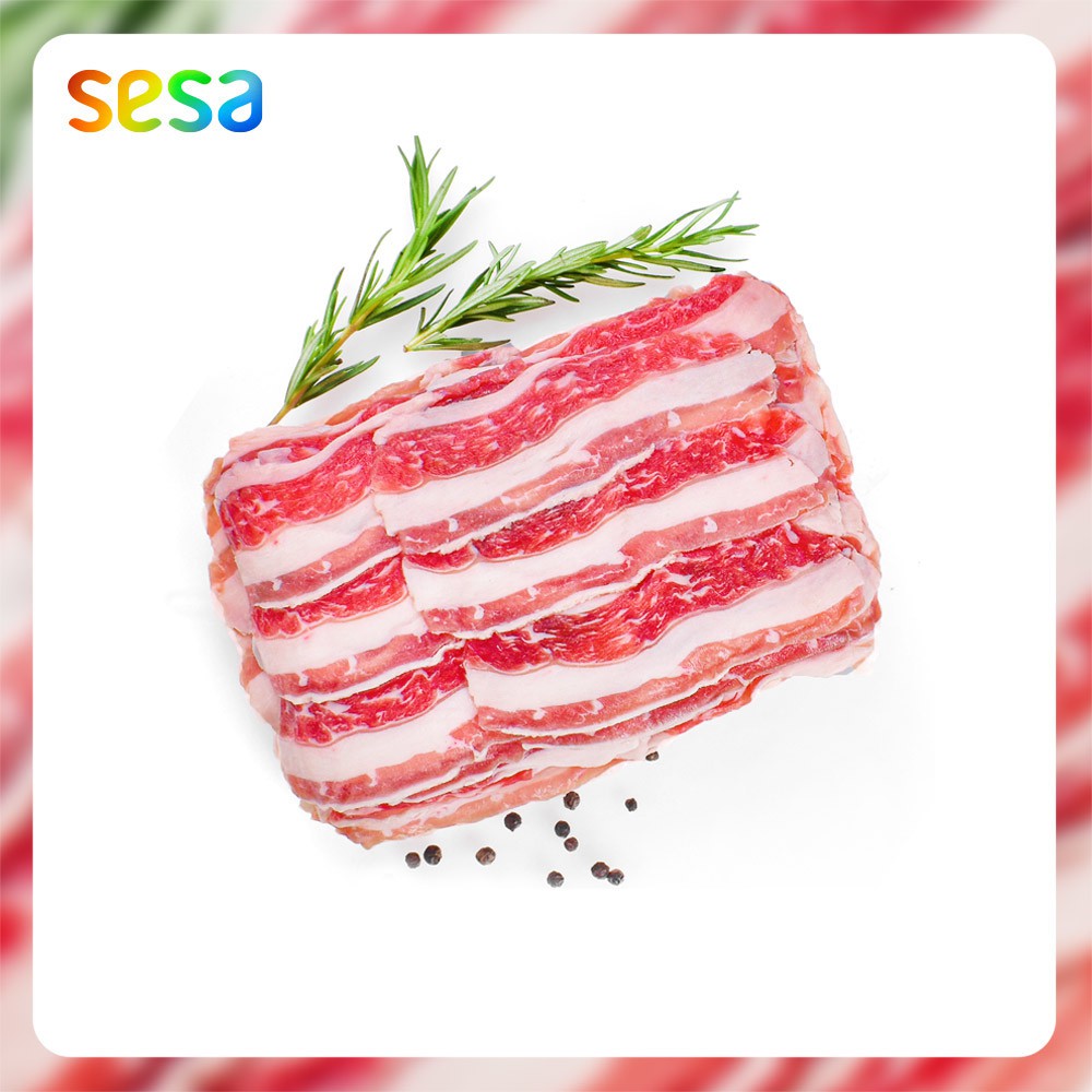 Shortplate Slice USA Beku Halal 500 g (Daging Sapi)