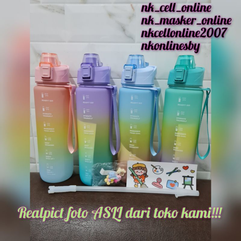 botol viral anak gradasi 1 liter free stiker 2d dan 3d