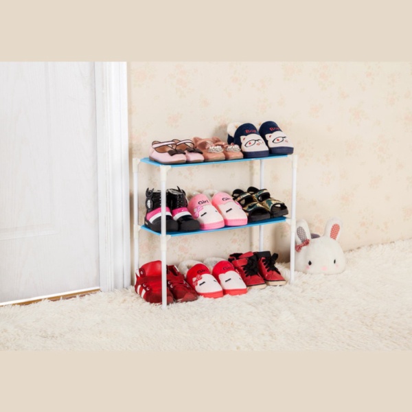 Promo Rak sepatu plastikAmazing shoe rackRak serbaguna susunRak buku 2L - Hitam Berkualitas