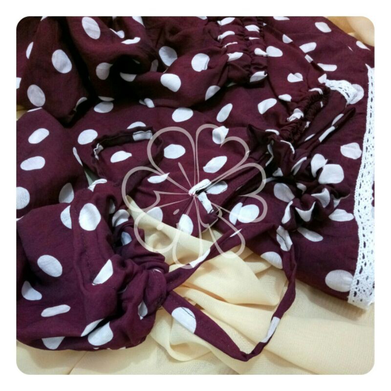 Mukena Anak Rayon Motif Polkadot