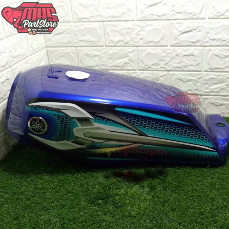 COVER TANGKI MOTOR YAMAHA RXKING RX KING 135 BIRU 2007
