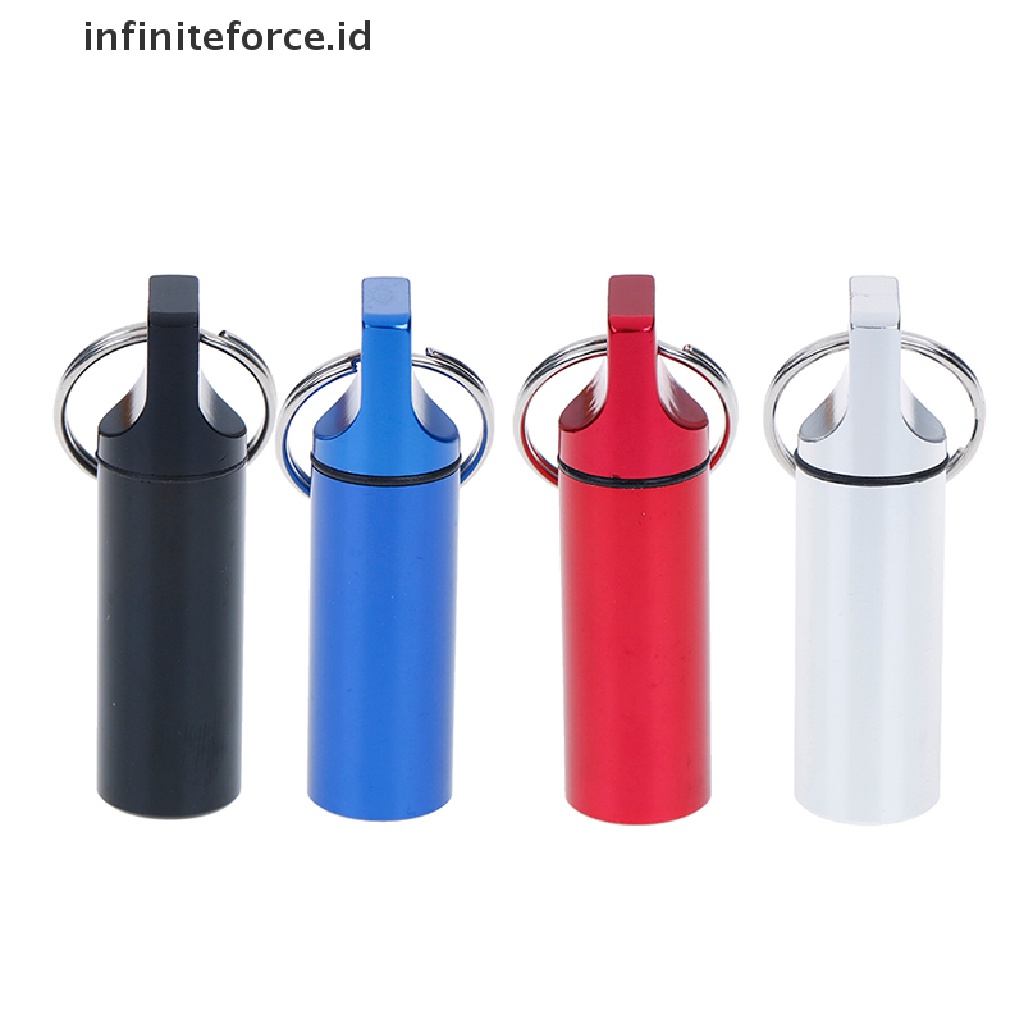 (Infiniteforce.Id) Kotak Obat Pil / Kapsul Bahan Aluminum Anti Air