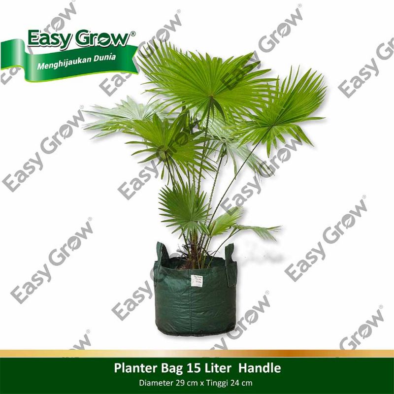 PLANTER BAG 15 LITER 2 HANDLE EASY GROW / PLATER BAG TAMAN / PLANTER BAG/ TABULAMPOT / SAYUR / POT /