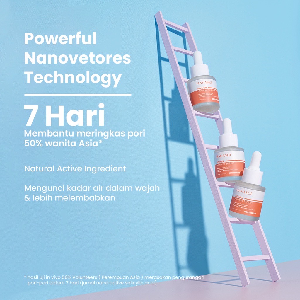 HANASUI Power Serum Series Indonesia / Serum Wajah / Super Powerful / Bright Barrier Bakuchiol BrightExpert MiniPore Peeling Acne Post Acne 20ml / Mencerahkan Jerawat Anti Aging HANASUI Power Post Acne Serum Indonesia / Serum Wajah / Potassium Azeloyl Dig