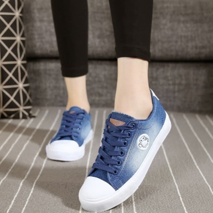 Sepatu Wanita Fashion FLAT SHOES BAPAO LV K02 COKLAT Trend cewe Terbaru Kekinian Ori Modis Murah