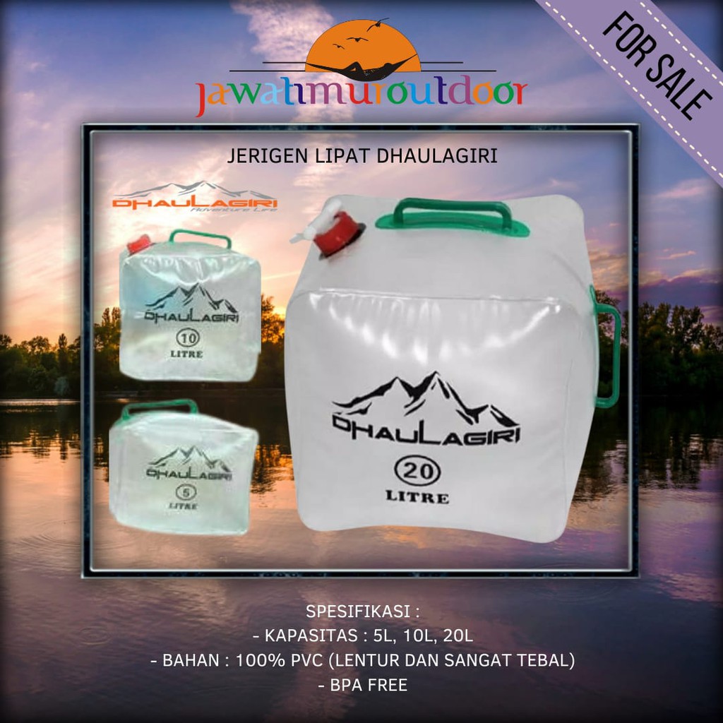 Jual Jerigen Tempat Air Lipat 5 10 20 Liter Dhaulagiri Portable Jerrycan Folding Water Tank 5147