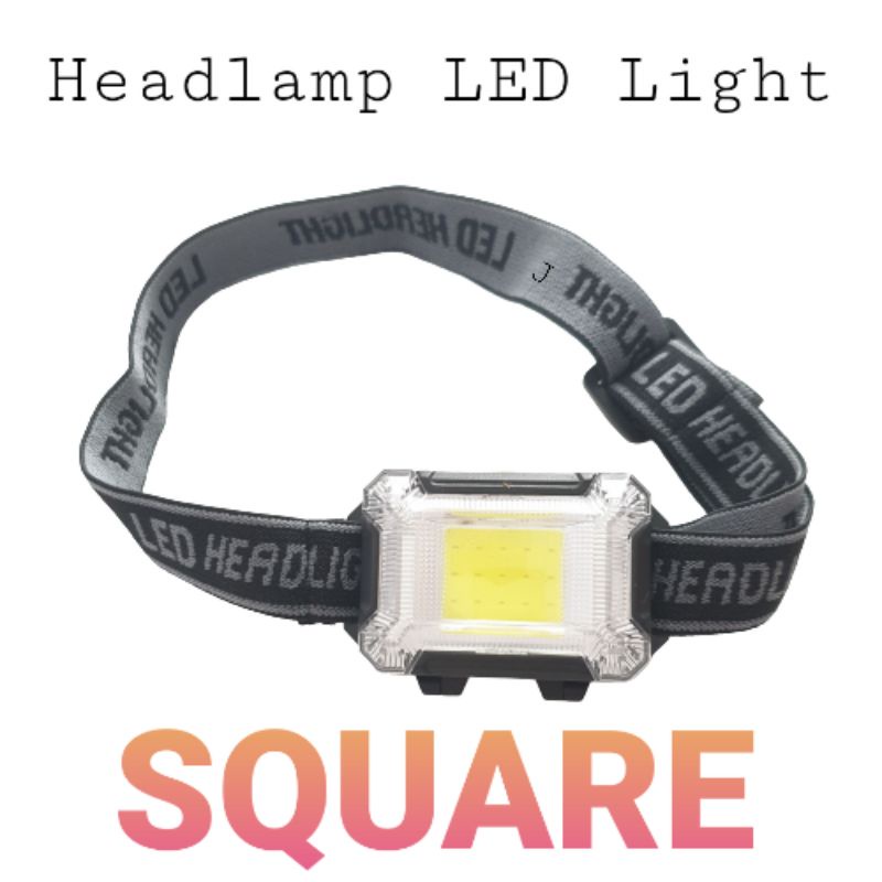 HEAD LAMP  LED ROUND /  SQUARE /Headlamp LED Light Senter Kepala Fokus Lebar  / lampu kerja (J031/J033)