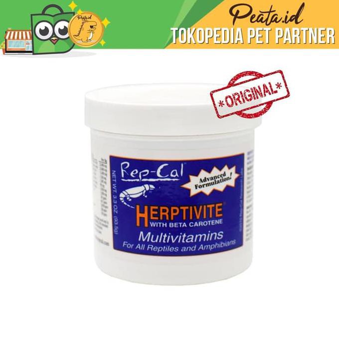 Jual RepCal Multivitamin hewan HERPTIVITE vitamin hewan reptil leopard gecko lizard HG0434