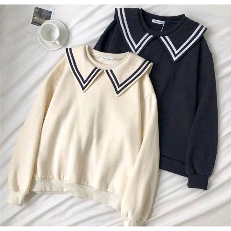 PULMA TOP SWEATER OBLONG CREWNECK KERAH JAPAN TERBARU