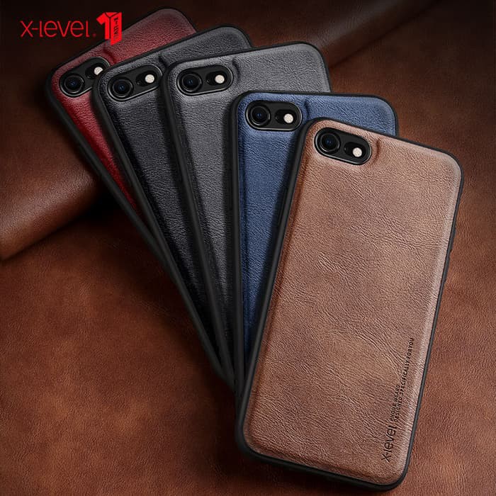Iphone 7 8 7plus 8plus Plus X-level Premium Leather Case Cover Original
