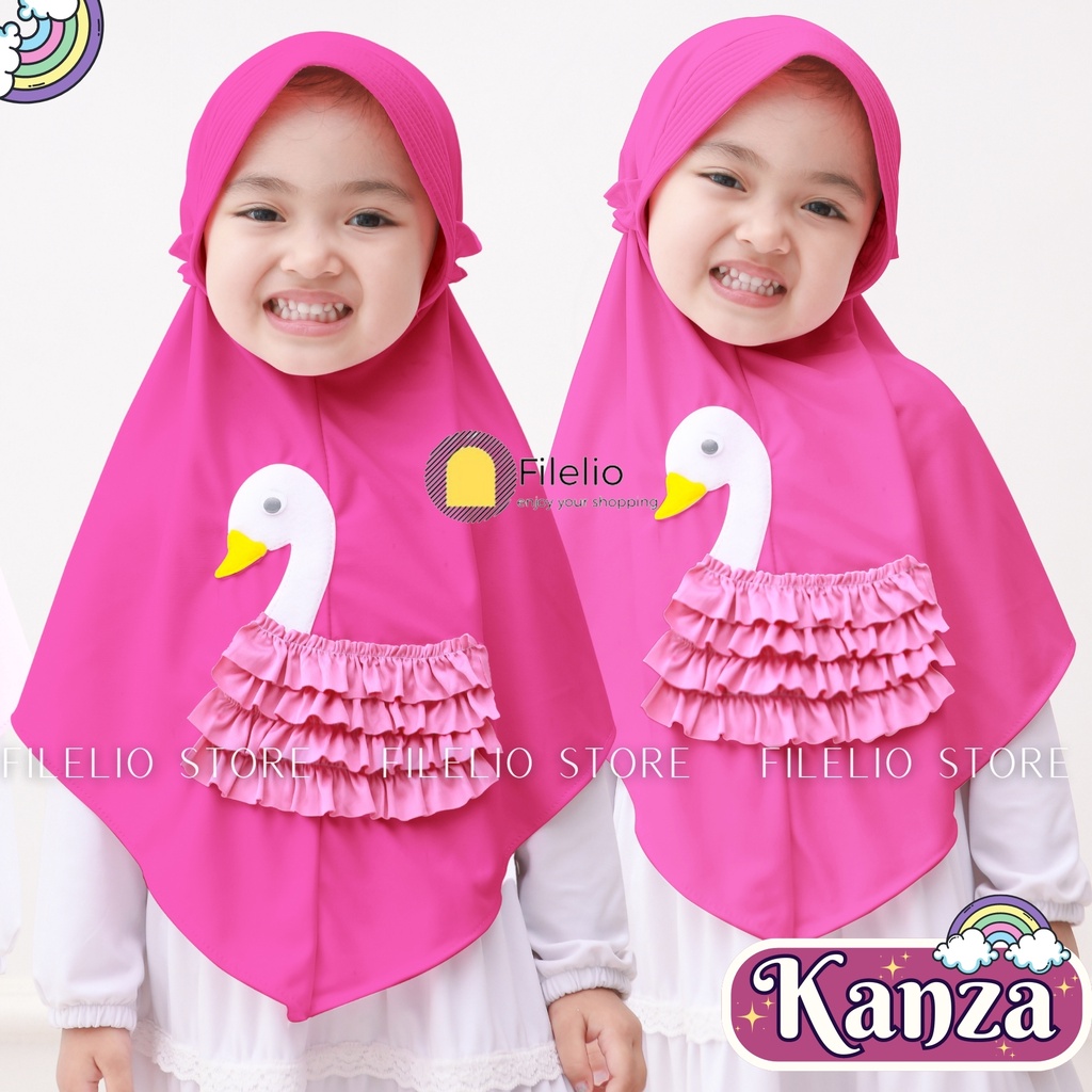 Kerudung Instan Anak TK Kanza / Hijab Anak TK Kekinian / Hijab Anak TK Tali Karet Ped Antem / Jilbab Anak Karakter Duck Rempel / Jilbab Anak Perempuan / Jilbab Anak Jersey / Kerudung Anak TK / Bergo Anak Jersey / Bergo Anak TK/ Khimar Anak