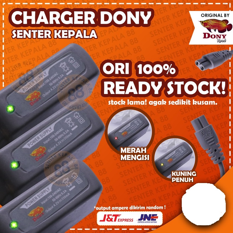 Kepala Adaptor Cas Casan Senter Kepala Dony KL 108 198 Asli Original 2 Lubang