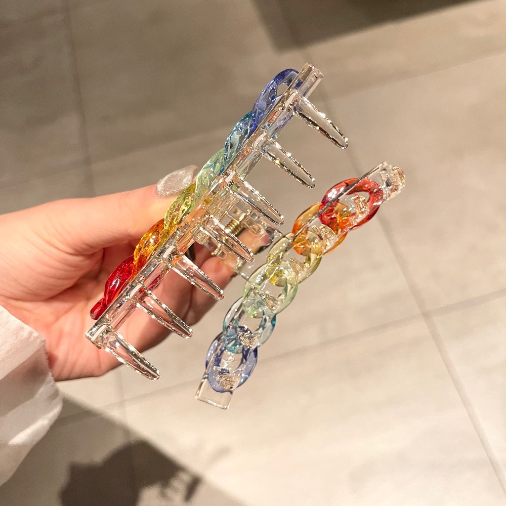 Korean Version New Hair Clamps Girls Fashion Hair Accessories Simple Wild Transparent Claw Clips