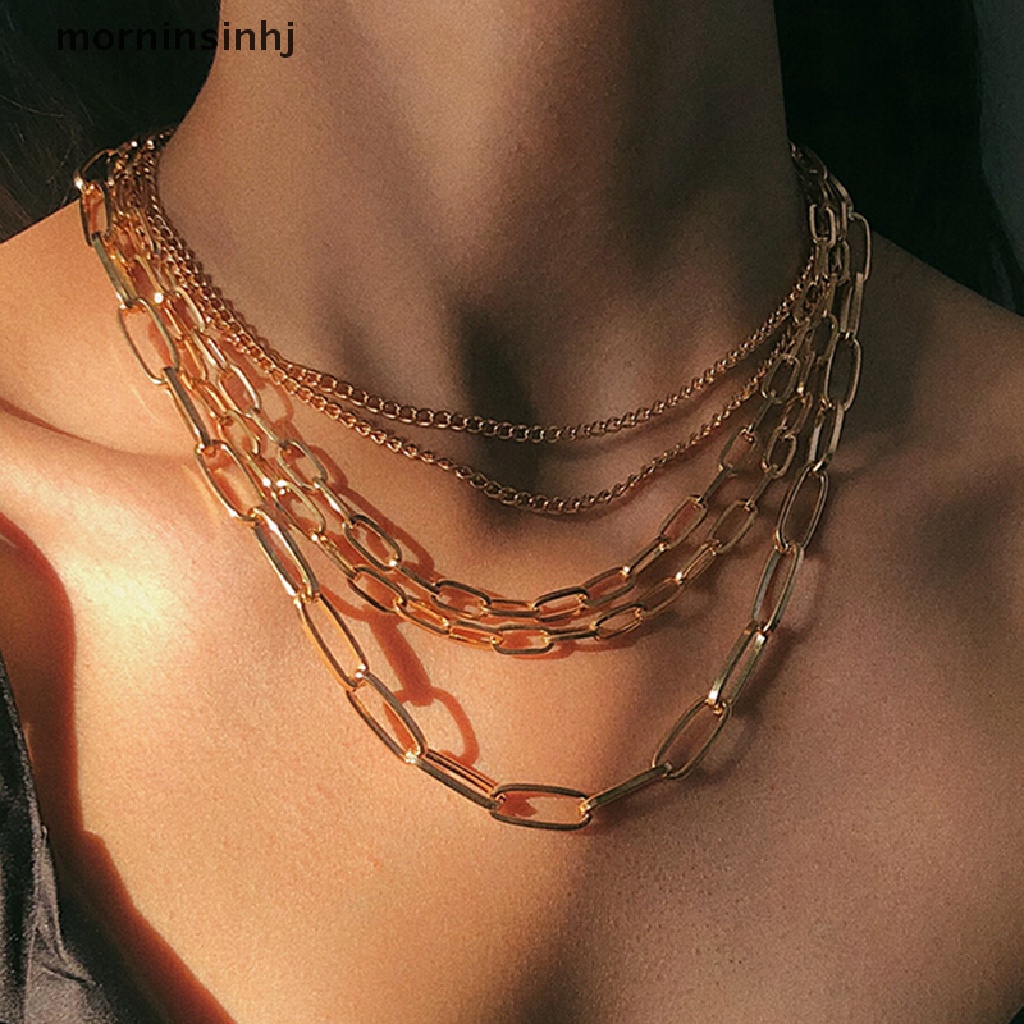 Kalung Choker Multilayer Bahan Alloy