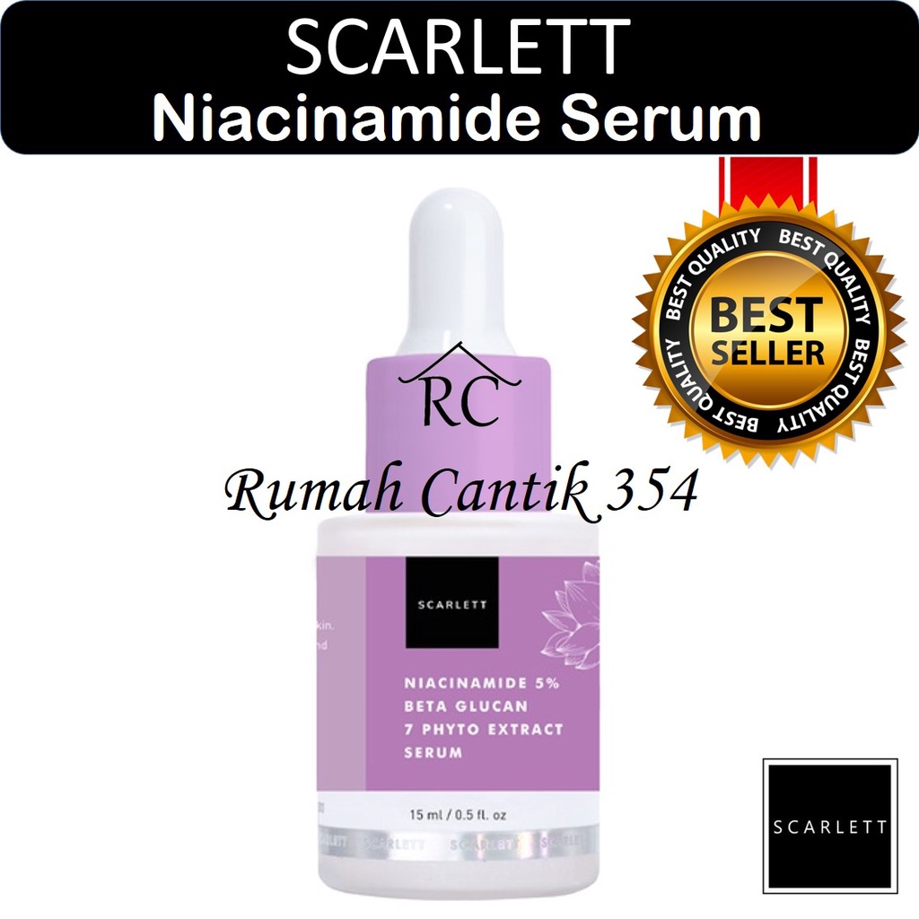 Scarlett Whitening Niacinamide 5% Beta Glucan 7 Phyto Extract Serum Rumah Cantik 354