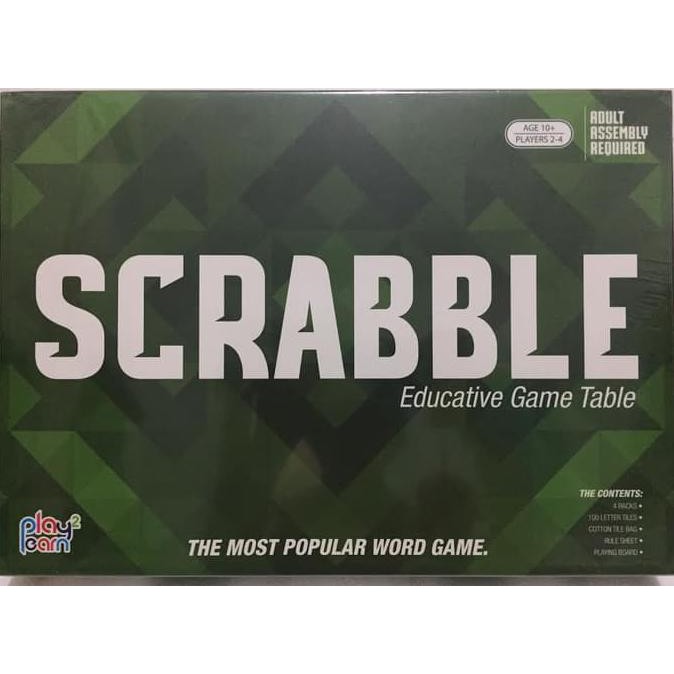 PALING MURAH  Mainan Anak Edukatif Permainan Papan Scrabble Susun Bentuk Kata