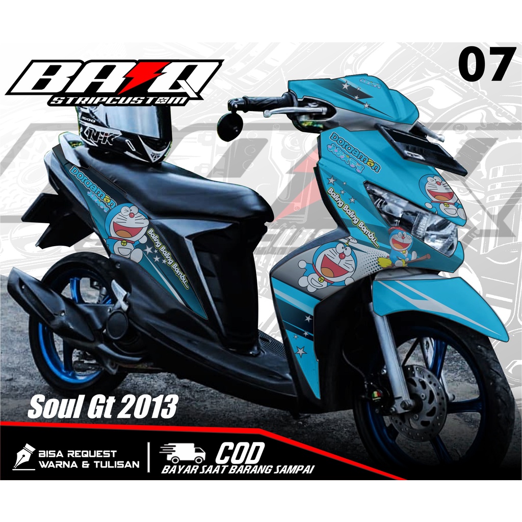 Decal MIO SOUL GT 2013 - Decal Variasi list Yamaha MIO SOUL DORAEMON Full Body