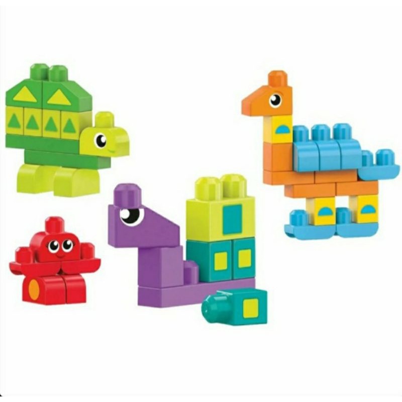 Fisher Price Mega bloks learning shape / Megabloks  Match My Shapes 40 pcs / Mainan Edukasi Anak