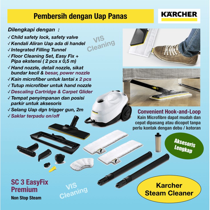 Steam Cleaner Karcher SC 3 EasyFix Premium (Pembersih dgn Uap Panas)