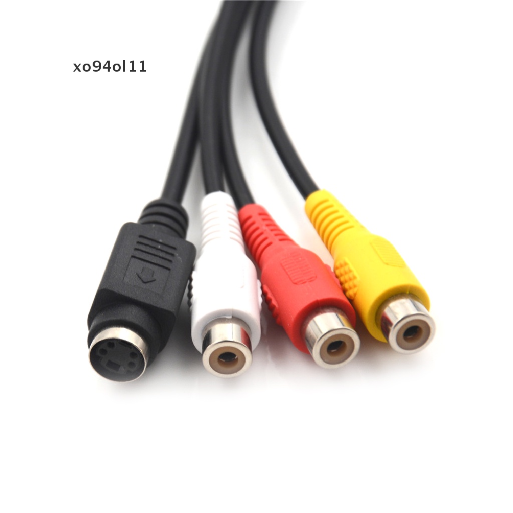 Xo 1pc Kabel Konektor Video VGA Male Ke S-Video 3 RCA Untuk Laptop / PC / HDTV