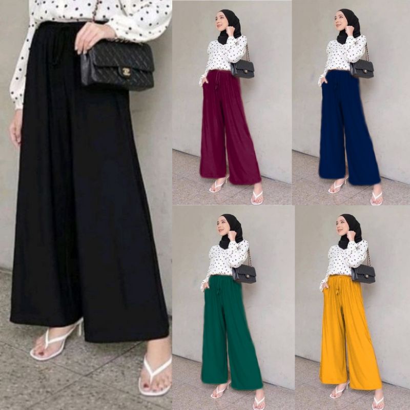celana kulot rayon - kulot tali - celana wanita - kulot murah - kulot terbaru jumbo