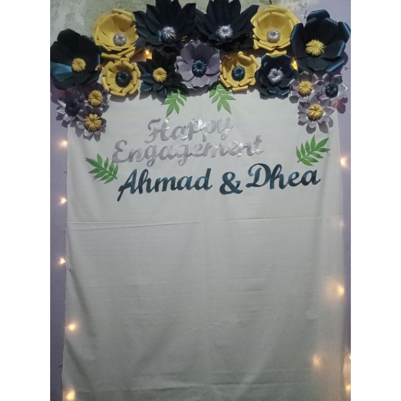 bucket bunga , dekorasi tunangan/wedding , birthday party dll