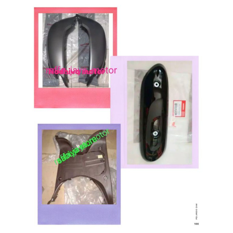 cover body scoopy bordes tutup kenalpot satu set scoopy 2018 2019