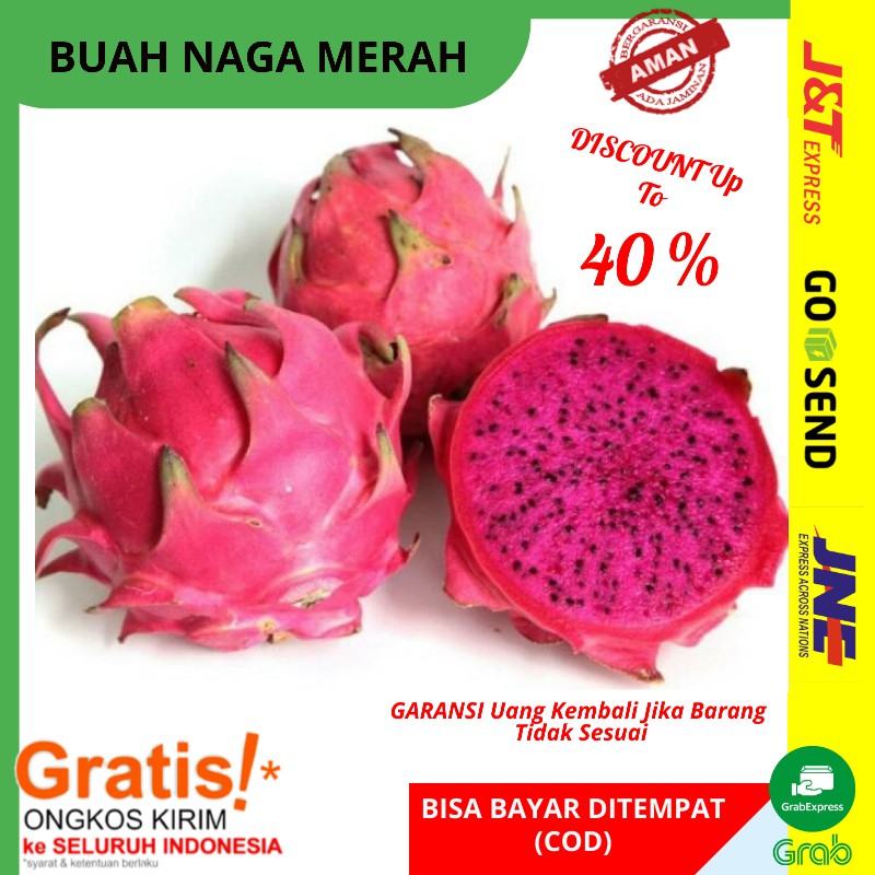 Buah Naga Merah Fresh 500 Gram Dragon Fruit Buah Buahan Segar Super Storeonlinetermurah Denpasar Shopee Indonesia