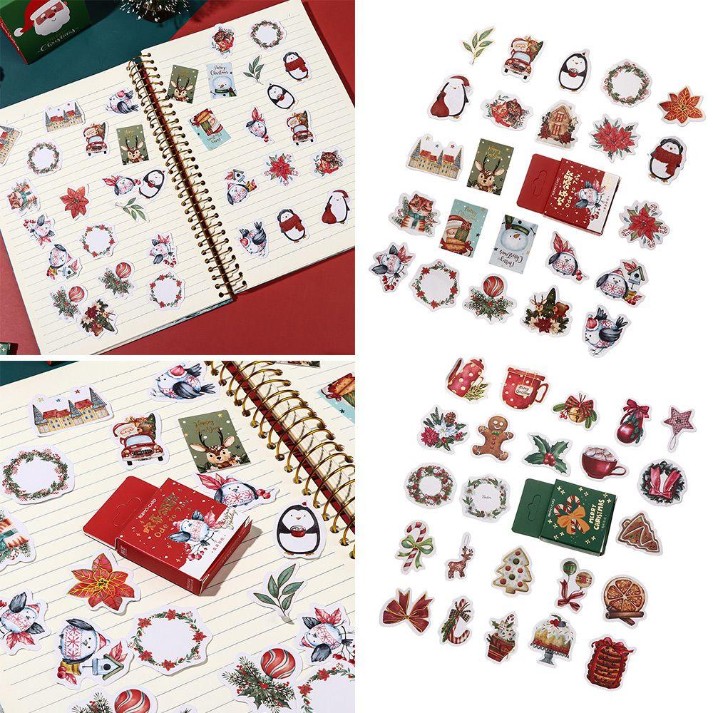 Preva 46pcs Stiker Merry Christmas Untuk Dekorasi Scrapbook DIY