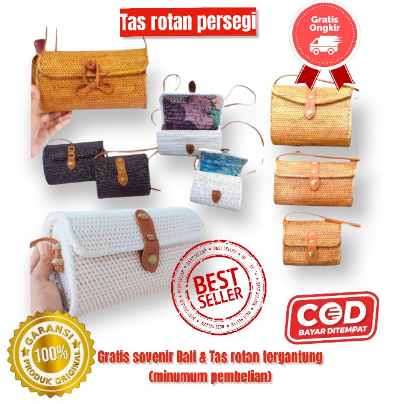 tass rotan Bali,tas rotan  persegi/ tas rotan kotak/ tas rotan amplop .warna  putih, coklat hitam Dl