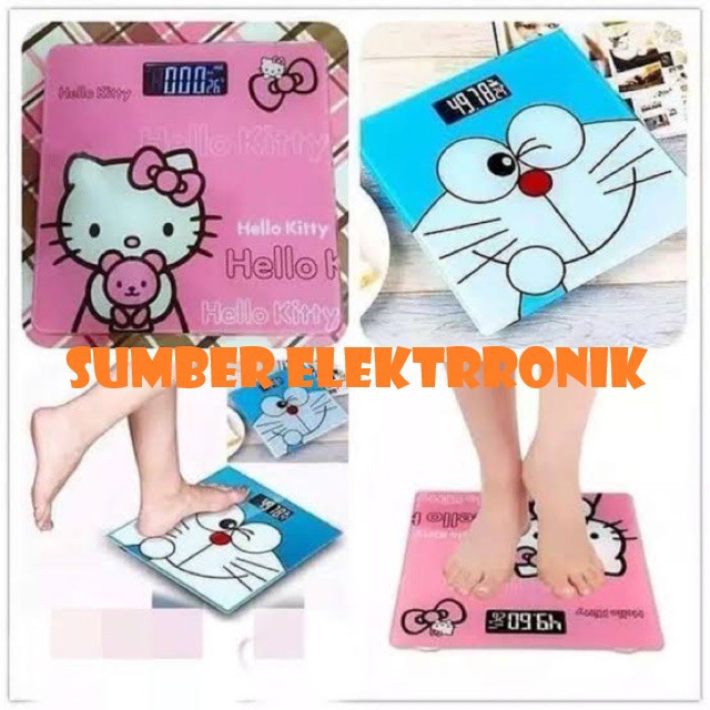 Ls-18 Timbangan Berat Badan Karakter Kesehatan Digital Karakter free bubble plus garansi