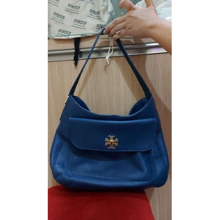 PRELOVED_ORIGINAL Tory Burch Handle Bag Blue Sapphire_Jual rugi tas Tory Burch authentic