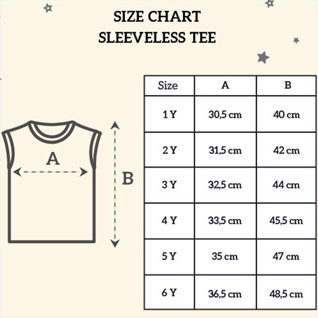 Little Palmerhaus Sleeveless Tee Gray Owl Kaos Oblong Anak