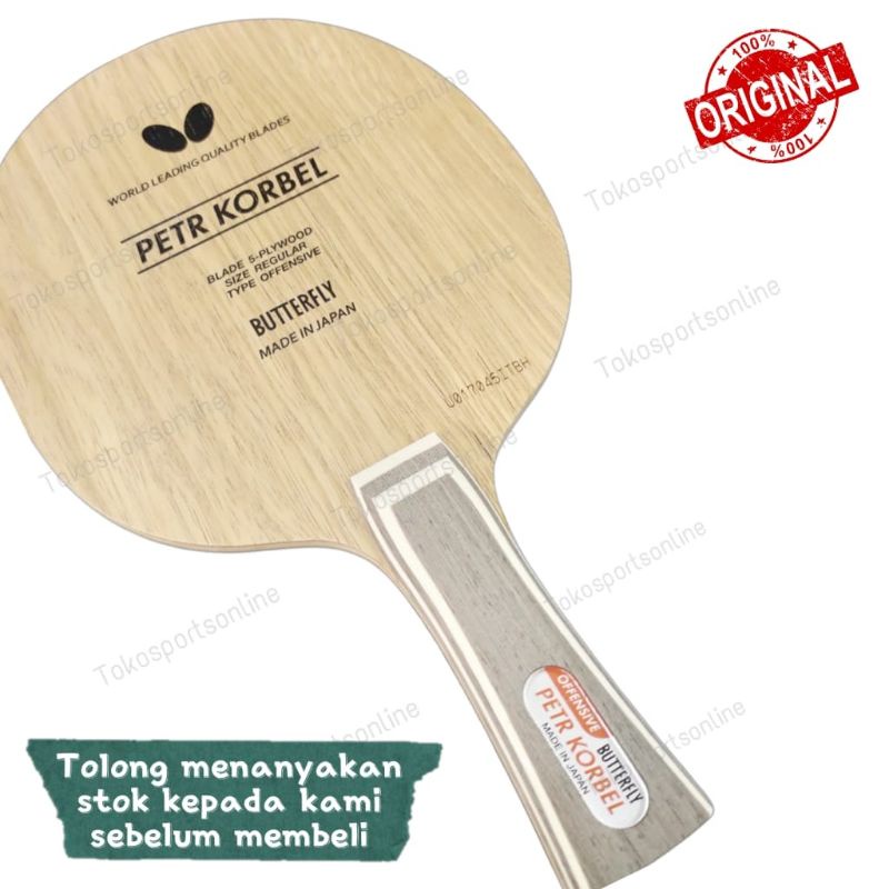 Butterfly Korbel kayu bet tenis meja Petr Korbel bat pingpong
