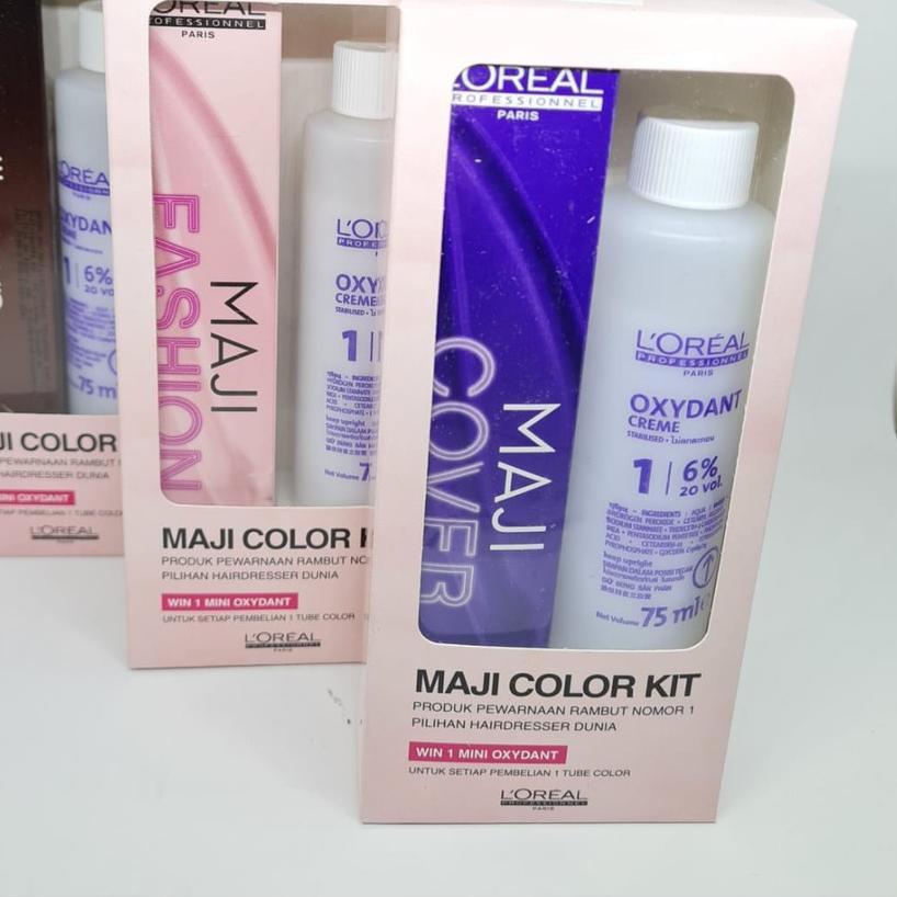 ✱ LOREAL Maji Color Kit ( Maji fashion / Maji cover / Maji brown + oxydant 75ml ) ➪