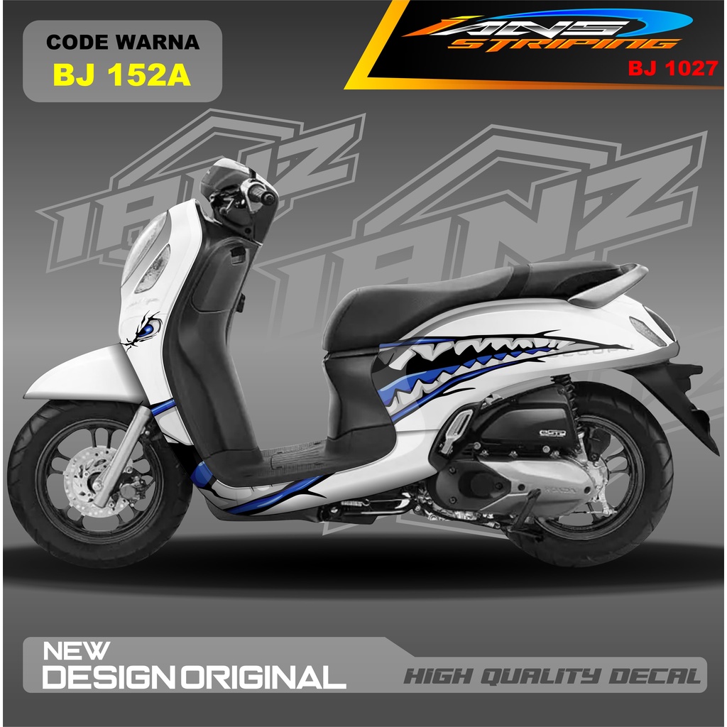 DECAL STICKER SCOOPY FULL BLOK MOTOR / STICKER DECAL  HONDA SCOOPY FULL BODY / STICKER VARIASI SCOOPY TERBARU  / STICKER SCOOPY