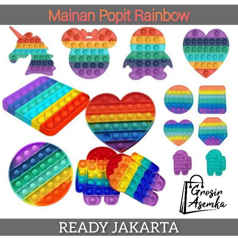 (Terima Cod)Mainan Anak Edukasi Fidget Pop it Bubble Selikon(Dikirim Dari Jakarta)