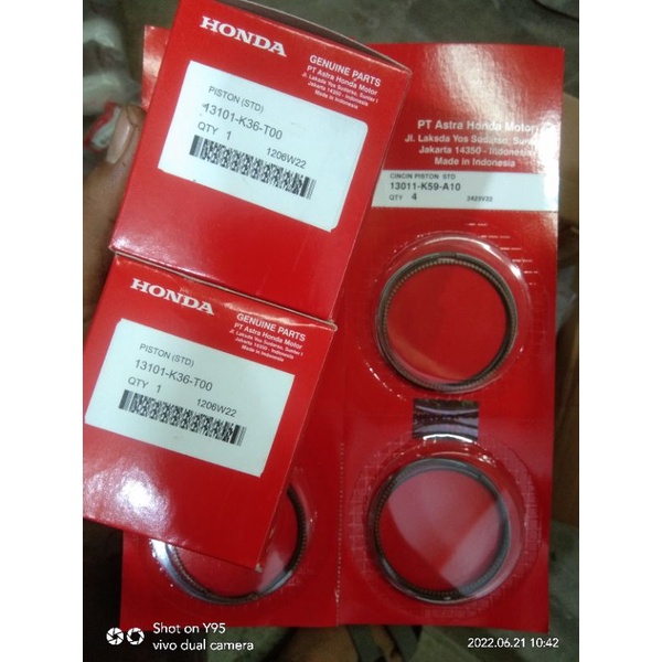 piston dan ring vario150 standart original