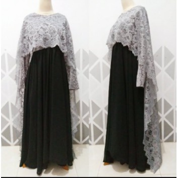 OUTER LONGCAPE BROKAT / LONG CAPE BRUKAT / BEST BAJU BRUKAT LEBARAN KONDANGAN