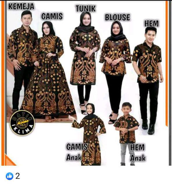 Baju Setelan Batik Keluarga Motif Cendrawasih Kuning / Bisa Pisah Batik Anak