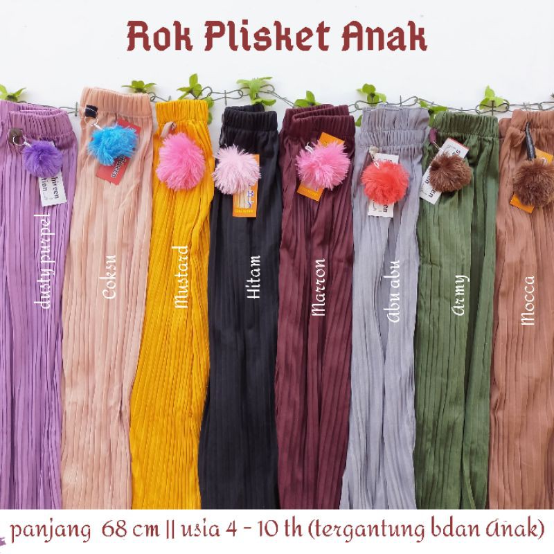 Rok Plisket anak 4-10 tahun