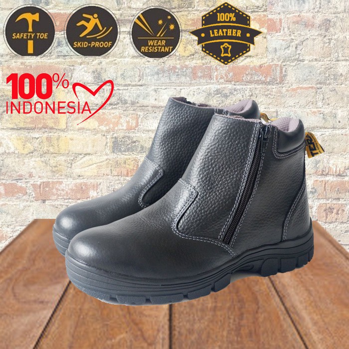 (BISA COD) Sepatu Safety MURAH UJUNG BESI KULIT ORIGINAL 100% Altera Safety Babylon SAFETY BOOT PROY