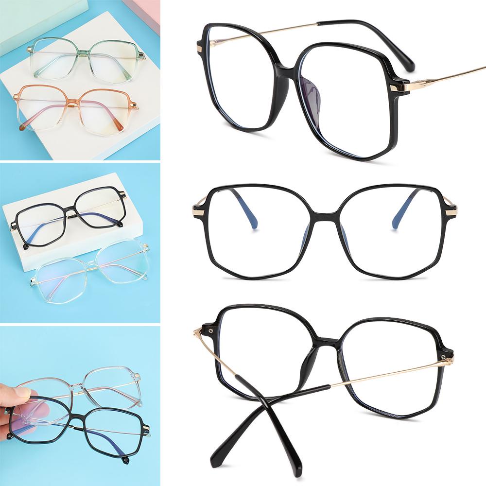 Nanas Anti-Cahaya Biru Kacamata Komputer Portable Poligon Vintage Ultra Light Frame