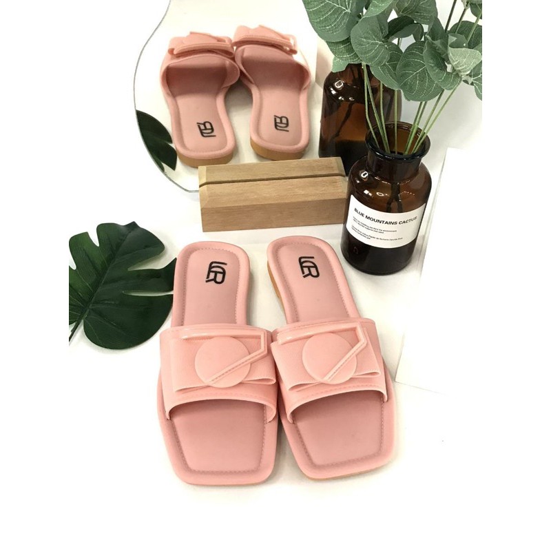 Sandal Slop Gesper BEST SELLER Import LCR 2078-1-Pink