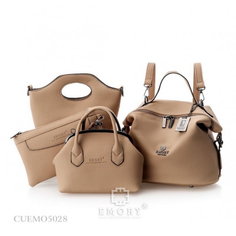 TAS SET 4IN1 EMORY DESNARA CUEMO5028 ORIGINAL BRANDED IMPORT TERBARU TERLARIS BEST SELLER