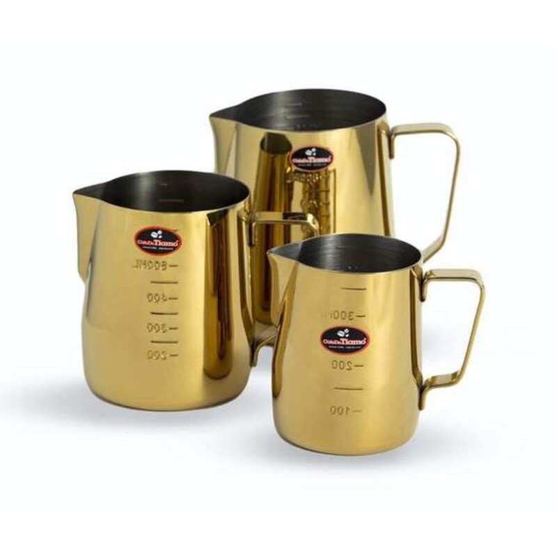 Tiamo - Milk Pitcher Golden Plating 360ml with Scale (HC7089)-1